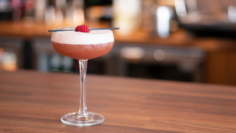 French martini with raspberry