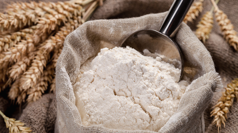 Bread flour in sack