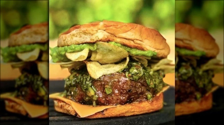 chips and guacamole cheeseburger 