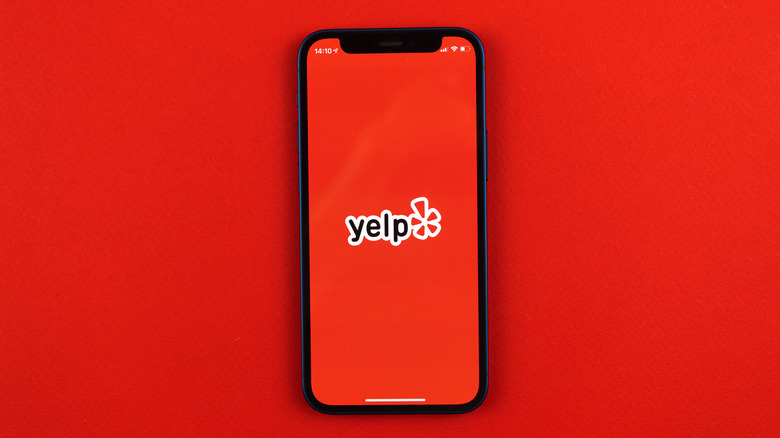 Yelp on an iPhone 