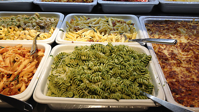 Pasta buffet table