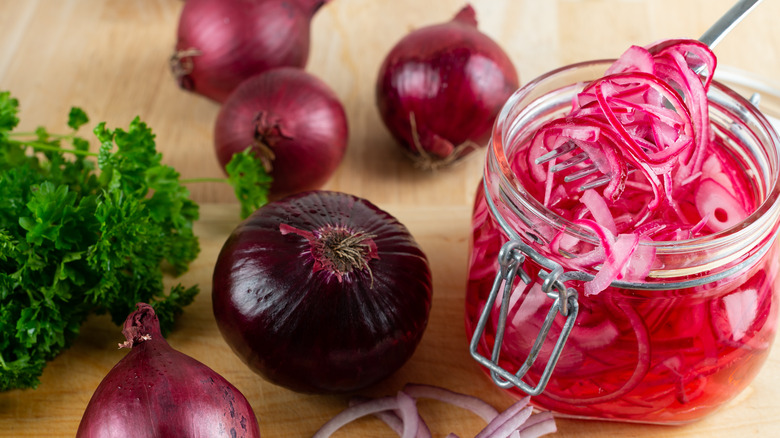 homemade pickled red onions