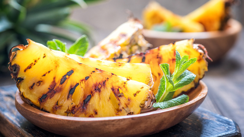 Grilled pineapple