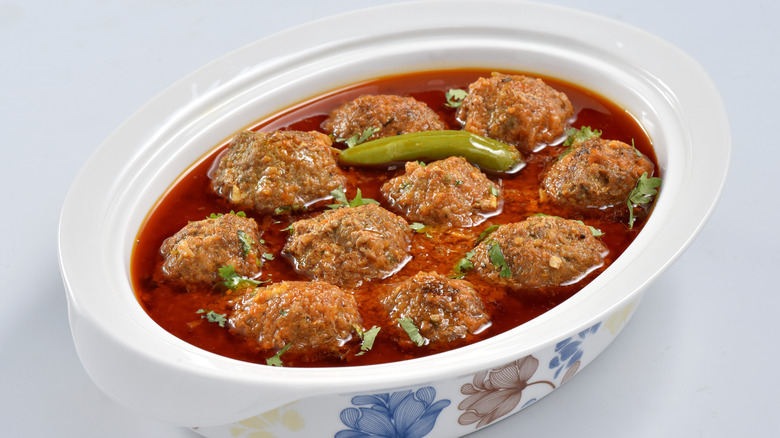 Pakistani lamb kofta salan curry