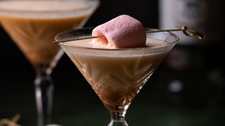 cocktail with marshmallow