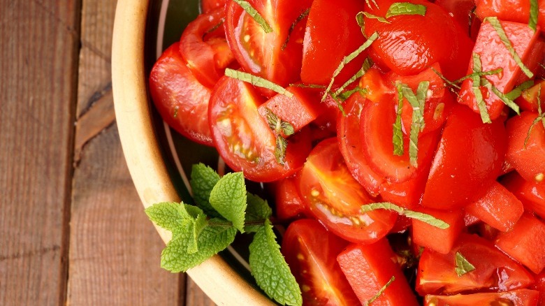 Tomato and watermelon salad