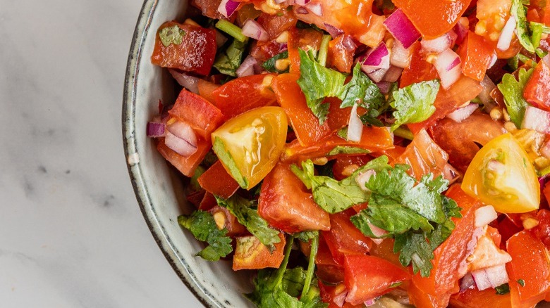 a bowl of pico de gallo