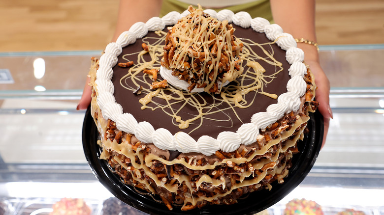 Salted caramel ice cream cake