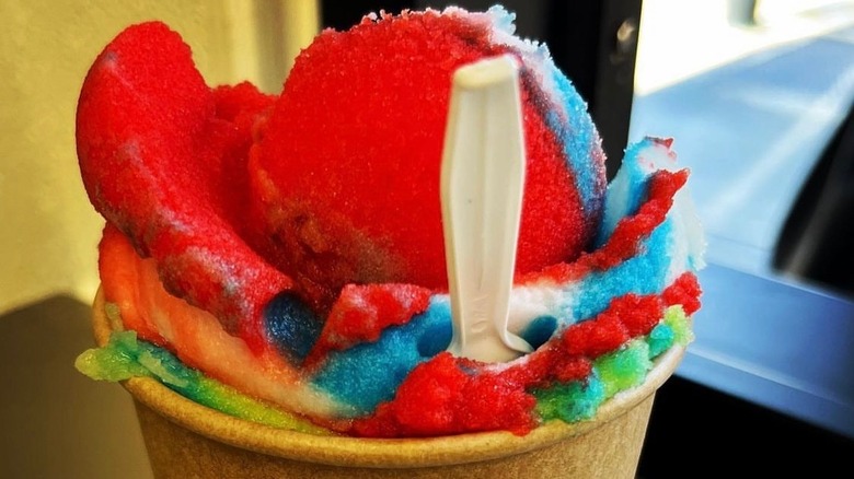 Rainbow Italian ice