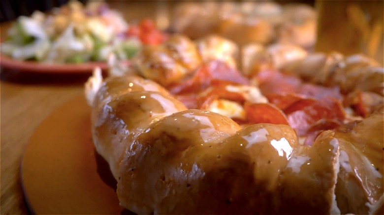 Thick crust Colorado pepperoni pizza