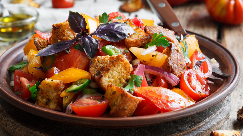 Tuscan panzanella salad