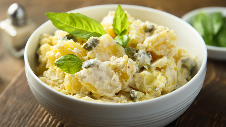 German potato salad in bowl