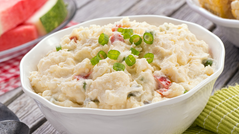 Bowl of potato salad 