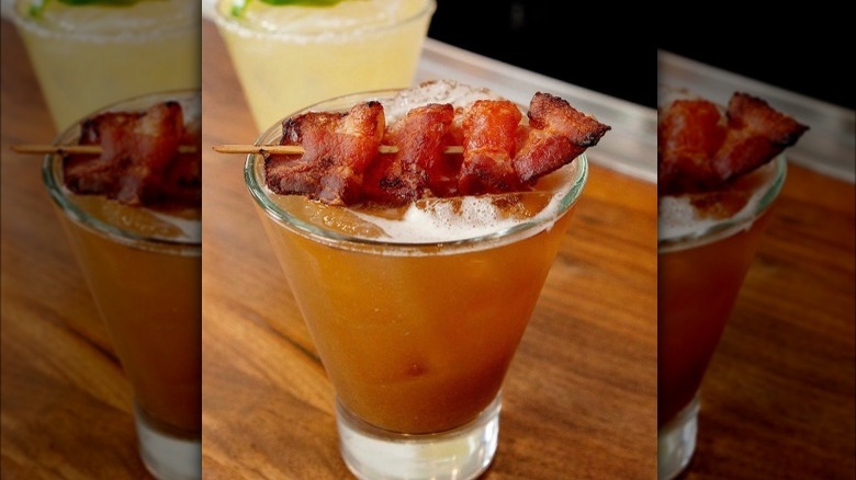 Bacon on cocktail 