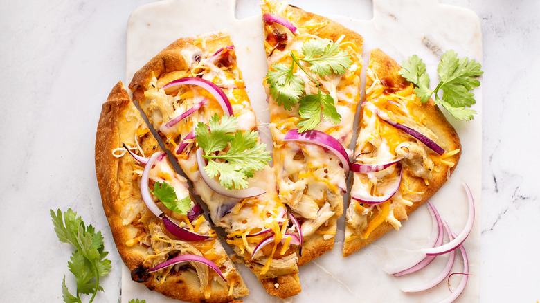 red onion cilantro flatbread