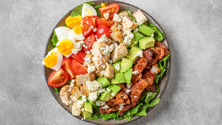 Cobb salad from above