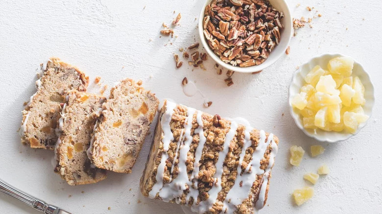 Hummingbird loaf cake with pineapple and pecans