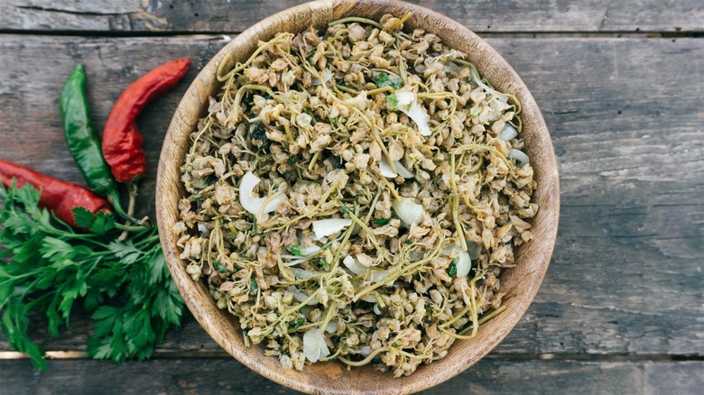 Bowl of pickled jonjoli