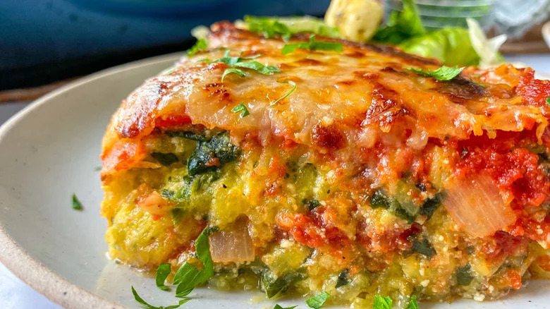 Piece of squash lasagna 