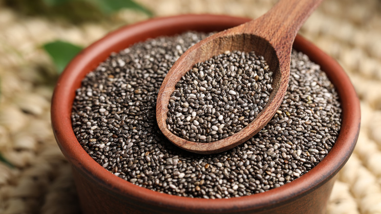 Spoonful of chia seeds