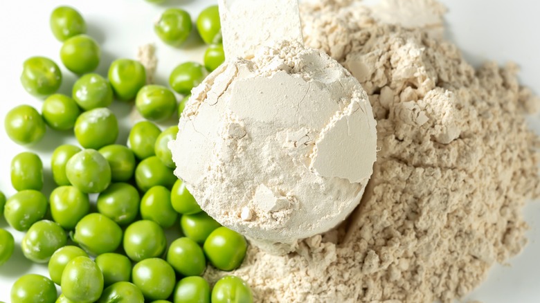 Pea protein powder with peas