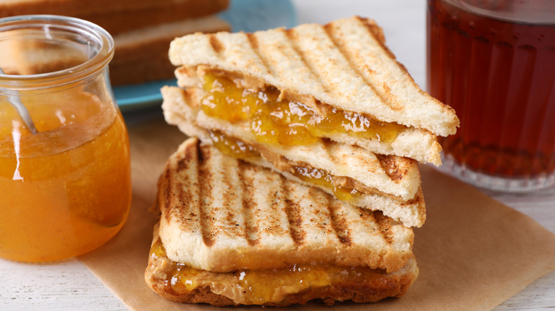 Grilled peanut butter and jelly