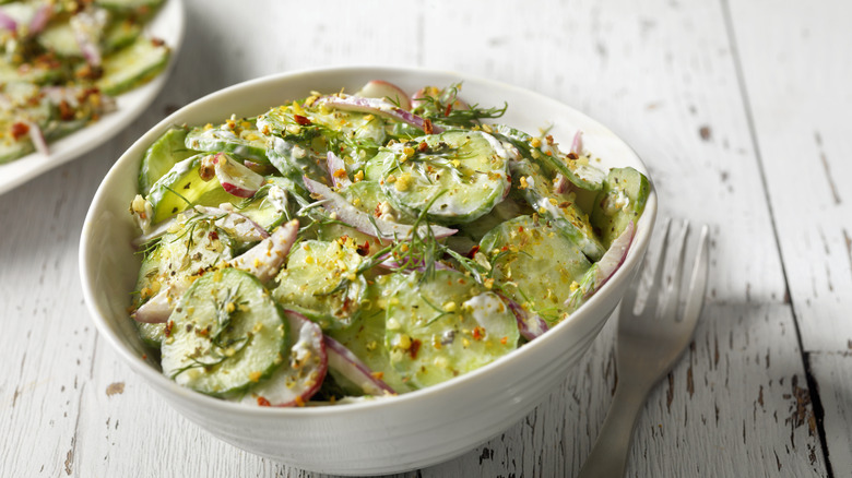 bowl of cucumber salad