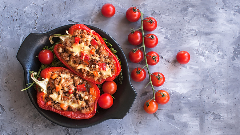 Stuffed peppers with cheese