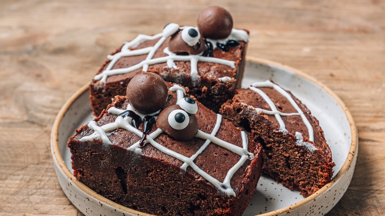 Brownies with malted milk balls