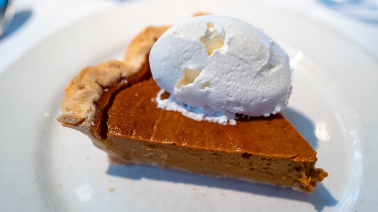 slice of pumpkin pie