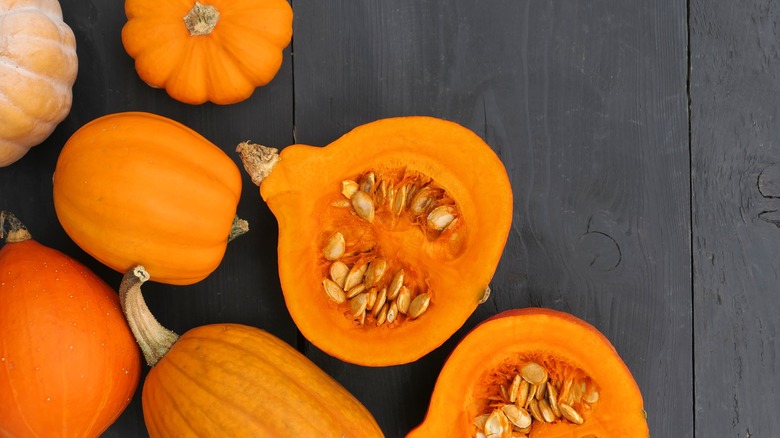 sliced orange pumpkins