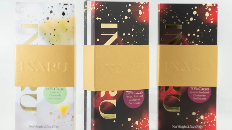 Three Inaru chocolate bars