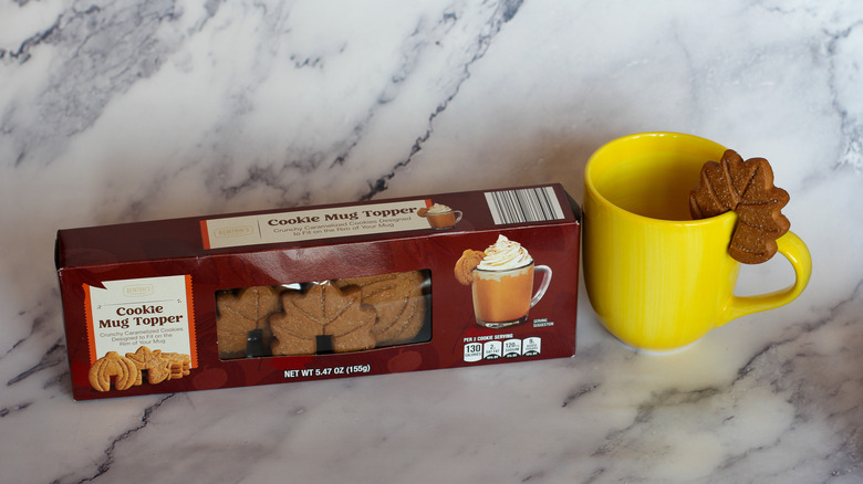 Cookie mug toppers on mug