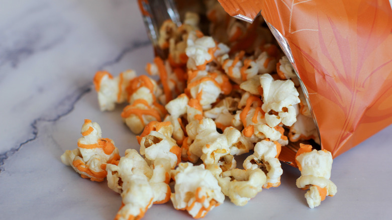 Pumpkin drizzled popcorn