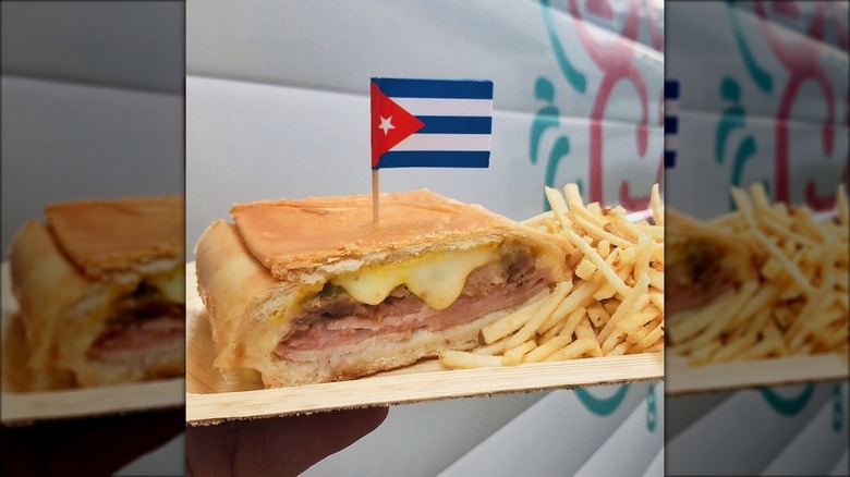 Cuban sandwich with fries