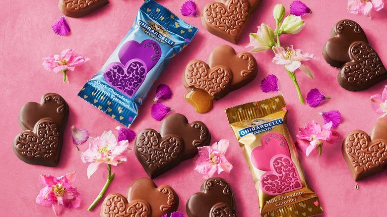 Ghirardelli Duet Hearts chocolate for Valentine's Day