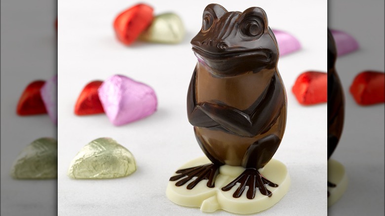 a chocolate frog from lake champlain chocolates