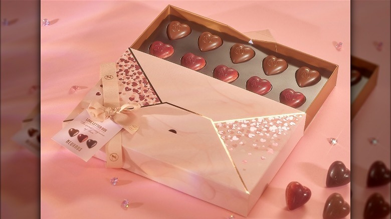 a box of Neuhaus Love Letter Box of chocolates for Valentine's Day