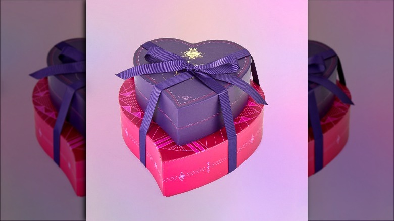 heart-shaped boxes of Vosges Haut Chocolat for Valentine's Day