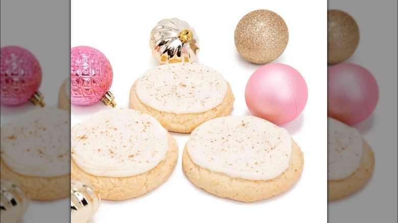 Crumbl eggnog cookies and ornaments