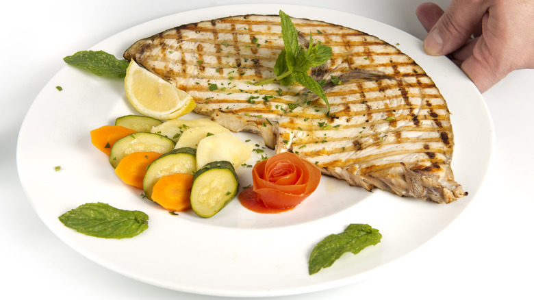 grilled swordfish with vegetables