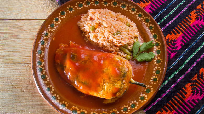 chiles rellenos red earthenware