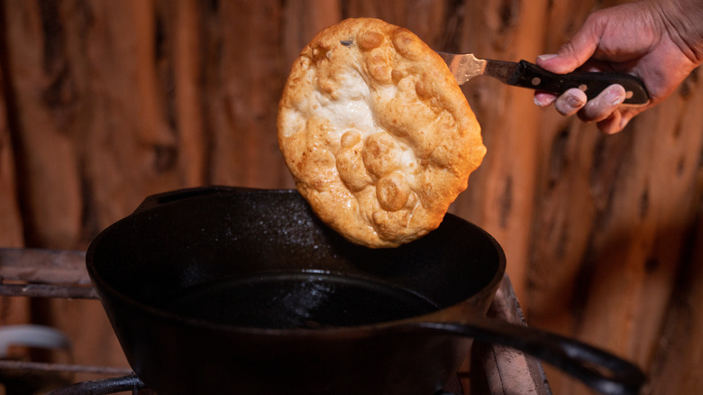 fry bread in a skillet