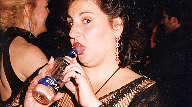 Kathy Najimy drinking Zima