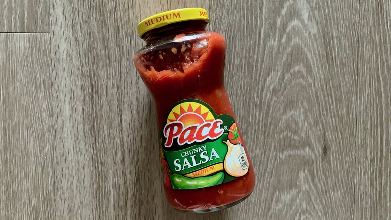 Pace Salsa Jar on Table