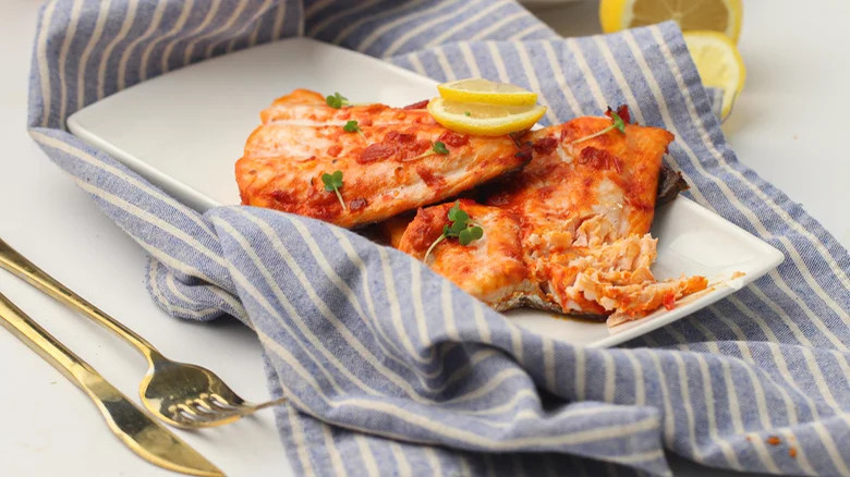 Harissa Baked Salmon