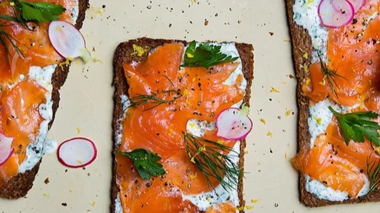Open-Faced Smoked Salmon Sandwich