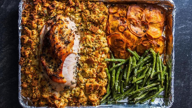 One-Pan Thanksgiving Dinner on sheet pan