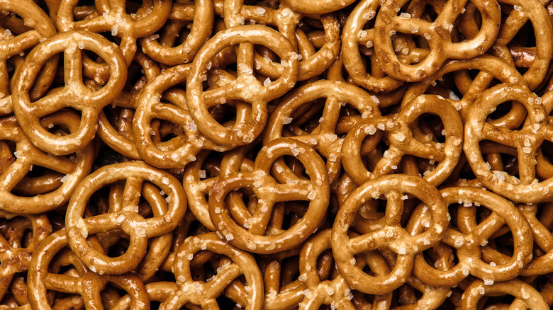 Twisted salty pretzels