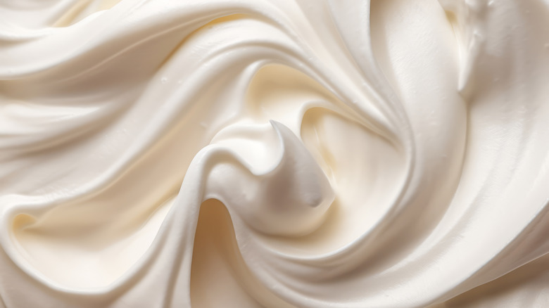 White whipped cream